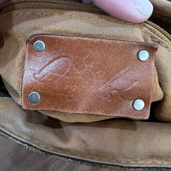 Patricia Nash Rosolini Tooled Leather Saddle Bag Turquoise Brown Crossbody Boho - Picture 12 of 16